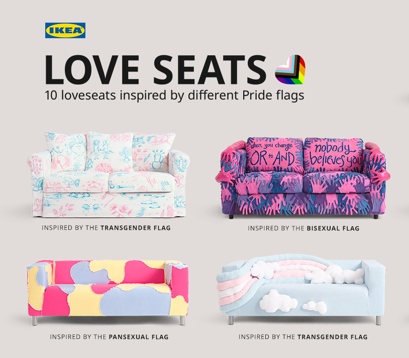 IKEA designs couches inspired by Pride flags » Stimulant